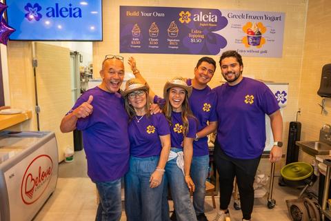 The aleia family together behind the counter, where it all began